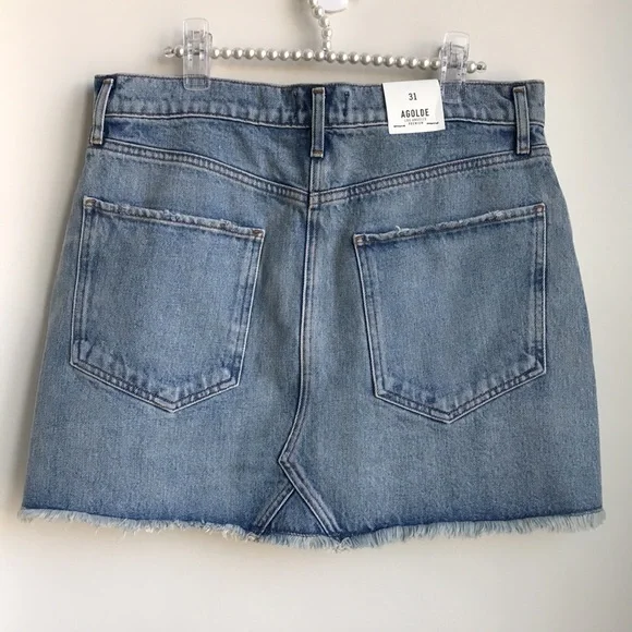 AGOLDE Quinn High Rise Mini Skirt in Devotee 31 - Picture 8 of 12